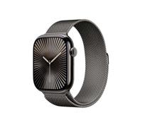 Apple Watch Series 10 (46 mm GPS + Cellular) Montre connectée avec Boîtier en Titane Ardoise et Bracelet Milanais Ardoise (M/L). Suivi de l’activité Physique, app ECG, écran Retina Toujours activé