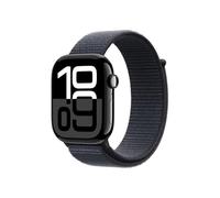 Apple Watch Series 10 (46 mm GPS) Montre connectée avec Boîtier en Aluminium Noir de Jais et Boucle Sport Encre Violette. Suivi de l’activité Physique, app ECG, Neutre en Carbone