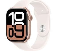 Apple Watch, Series 10, CELL, rosé, 46mm, Aluminiumgehäuse, Sportarmband hellrosa M/L