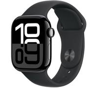 Apple Watch Series 10 GPS - 42mm - Boîtier Jet Black Aluminium - Bracelet Black Sport Band - M/L