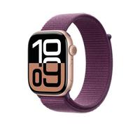 Apple Watch Series 10 GPS 46mm Boîtier en Aluminium Rose Gold avec Boucle Sport Prune