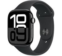 Apple Watch Series 10 GPS - 46mm - Boîtier Jet Black Aluminium - Bracelet Black Sport Band - S/M