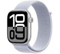 Apple Watch Series 10 GPS - 46mm - Boîtier Silver Aluminium - Bracelet Blue Cloud Sport Loop