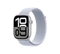 Apple Watch Series 10 (GPS) - aluminium argenté - montre intelligente avec boucle sport - nuage bleu - 64 Go