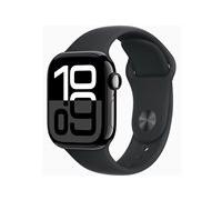 Apple Watch Series 10 GPS 42 mm Aluminium noir de jais Bracelet Sport noir S/M