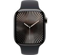 Apple Watch Series 10 GPS + Cellulaire 42mm Boîtier en titane ardoise avec bracelet sport noir - S/M