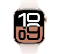Apple Watch Series 10 GPS + Cellulaire 42mm Rose Gold Aluminium Case with Light Blush Sport Band - S/M