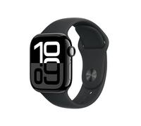 Apple Watch Series 10 GPS + Cellular 42mm Boîtier en Aluminium Noir de Jais avec Bracelet Sport Noir M/L