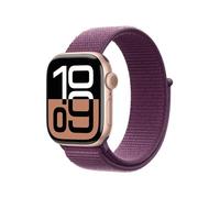 Apple Watch Series 10 GPS + Cellular 42mm Boîtier en Aluminium Rose Gold avec Boucle Sport Prune