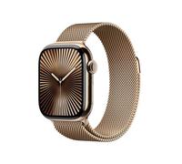 Apple Watch Series 10 GPS + Cellular 42mm Boîtier en Titane Or avec Bracelet Milanais Or