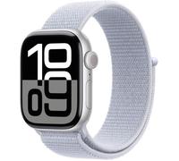 Apple Watch Series 10 GPS + Cellular - 42mm - Boîtier Silver Aluminium - Bracelet Blue Cloud Sport Loop