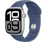 Apple Watch Series 10 GPS + Cellular 42mm Silver Aluminium Case avec Denim Sport Band