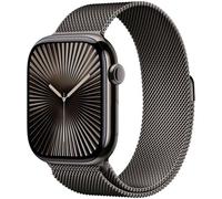 Apple Watch Series 10 (GPS + Cellular) - 46 mm - ardoise titane - Montre connectée avec bracelet milanaise - maille en acier inox - ardoise - taille du bracelet : S/M - 64 Go - LTE, Wi-Fi 4, UWB, Blue