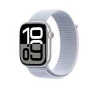 Apple Watch Series 10 GPS + Cellular 46mm Boîtier en Aluminium Argent avec Boucle Sport Nuée bleue