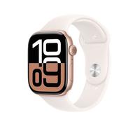 Apple Watch Series 10 GPS + Cellular 46mm Boîtier en Aluminium Rose Gold avec Bracelet Sport Rose Tendre S/M