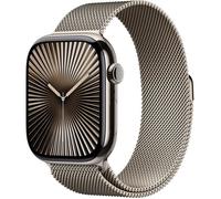 Apple Watch Series 10 GPS + Cellular - 46mm - Boîtier Natural Titanium - Bracelet Natural Milanese Loop - S/M