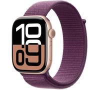 Apple Watch Series 10 GPS + Cellular - 46mm - Boîtier Rose Gold Aluminium - Bracelet Plum Sport Loop