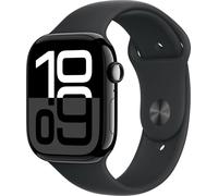 Apple Watch Series 10 GPS + Cellular 46mm Jet Black Aluminium Case avec Black Sport Band