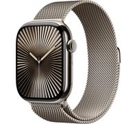 Apple Watch Series 10 GPS + Cellular 46mm Natural Titanium Case avec Natural Milanese Band