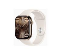 Apple Watch Series 10 GPS + Cellular - Boîtier Titane 46 mm Finition Or - Taille M/L