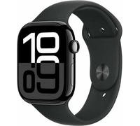 APPLE WATCH SERIES 10GPS+CELL 46MM BLK Boîtier en aluminium Jet Black avec bracelet sport noir - M/L
