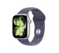 Apple Watch Series 11 GPS 42mm Boitier en Aluminium Argent avec Bracelet Sport Brume Violette - S/M