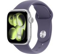 Apple Watch Series 11 GPS 42mm Boitier en Aluminium Argent avec Bracelet Sport Brume Violette - S/M