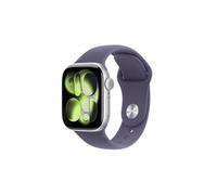 Apple Watch Series 11 GPS 42mm Boitier en Aluminium Argent avec Bracelet Sport Brume Violette - S/M