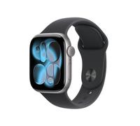 Apple Watch Series 11 GPS 42mm Boitier en Aluminium Gris Sidéral avec Bracelet Sport Noir S/M