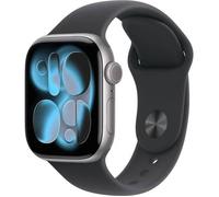 Apple Watch Series 11 GPS 42mm Boitier en Aluminium Gris Sidéral avec Bracelet Sport Noir S/M