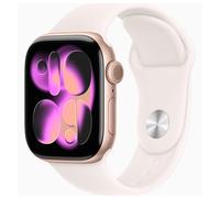 Apple Watch Series 11 GPS 42mm Boitier en Aluminium Or Rose avec Bracelet Sport Rose Tendre S/M
