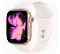 Apple Watch Series 11 GPS 42mm Rose Gold Aluminium Light Blush Sport Band M/L MEU44 - Unisex - 42 mm - Montre Connectée - Quartz avec chargeur
