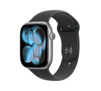 Apple Watch Series 11 [GPS 46 mm] Montre connectée avec boîtier Gris sidéral et Bracelet Sport Noir. Score de Sommeil, Moniteur d’activité, Suivi de la santé, écran Toujours activé