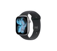 Apple Watch Series 11 GPS 46mm Boitier en Aluminium Gris Sidéral avec Bracelet Sport Noir - M/L