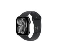Apple Watch Series 11 GPS 46mm Boitier en Aluminium Noir de Jais avec Bracelet Sport Noir - M/L