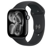 Apple Watch Series 11 GPS 46mm Boitier en Aluminium Noir de Jais avec Bracelet Sport Noir M/L