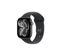 Apple Watch Series 11 GPS 46mm Boitier en Aluminium Noir de Jais avec Bracelet Sport Noir - S/M