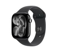 Apple Watch Series 11 GPS 46mm Boitier en Aluminium Noir de Jais avec Black Sport Band - S/M