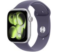 Apple Watch Series 11 GPS - 46mm - Boîtier Silver Aluminium - Bracelet Purple Fog Sport Band - S/M