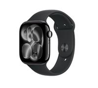 Apple Watch Series 11 GPS 46mm Jet Black Aluminium Black Sport Band S/M MEUW4 - Unisex - 46 mm - Montre Connectée - Quartz avec chargeur