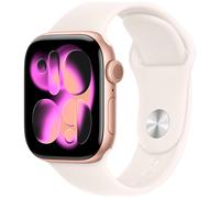 Apple Watch Series 11 GPS 46mm Rose Gold Aluminium Light Blush Sport Band M/L MEV74 - Unisex - 46 mm - Montre Connectée - Quartz avec chargeur
