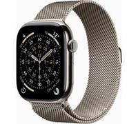 Apple Watch Series 11 (GPS + Cellular) - 42 mm - titanium naturel - Montre connectée avec bracelet milanaise - maille en acier inox - naturel - taille du poignet : 130-180 mm - 64 Go - LTE, Wi-Fi...