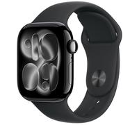 Apple Watch Series 11 (GPS + Cellular) - 42 mm - aluminium noir jais - Montre connectée avec bracelet sport - fluoroélastomère - noir - taille du bracelet : S/M - 64 Go - LTE, Wi-Fi 4, UWB...