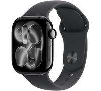 Apple Watch Series 11 GPS + Cellular 42mm Boitier en Aluminium Noir de Jais avec Black Sport Band - S/M