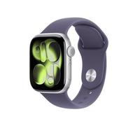 Apple Watch Series 11 GPS + Cellular 42mm Boitier en Aluminium Argent avec Bracelet Sport Brume Violette - S/M