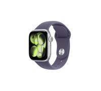 Apple Watch Series 11 GPS + Cellular 42mm Boitier en Aluminium Argent avec Bracelet Sport Brume Violette - S/M
