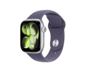 Apple Watch Series 11 GPS + Cellular 42mm Boitier en Aluminium Argent avec Bracelet Sport Brume Violette - S/M