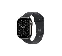 Apple Watch Series 11 GPS + Cellular 42mm Boitier en Titane Ardoise avec Bracelet Sport Noir - M/L