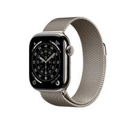 Apple Watch Series 11 GPS + Cellular 42mm Boitier en Titane Naturel avec Bracelet Milanais Naturel
