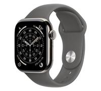 Apple Watch Series 11 GPS + Cellular 42mm Boitier en Titane Naturel avec Bracelet Sport Gris Minéral S/M
